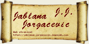 Jablana Jorgačević vizit kartica